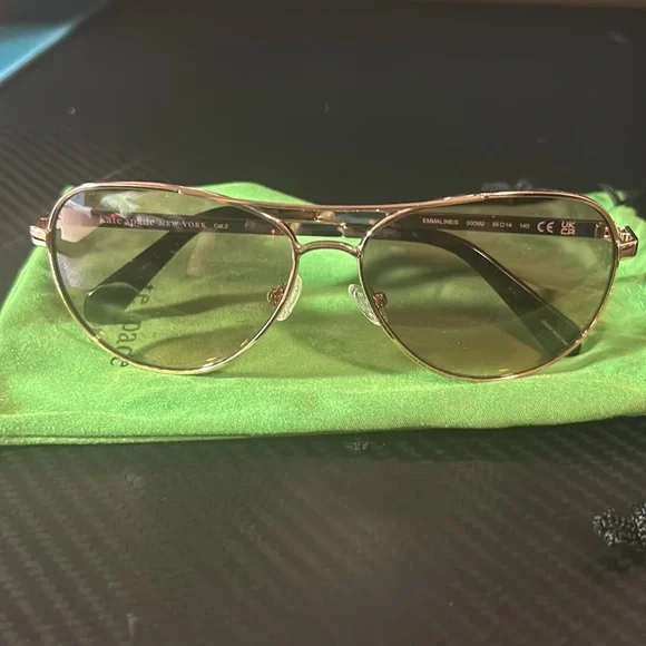 Kate Spade Emmaline Rose Gold Aviators - Picture 3 of 5